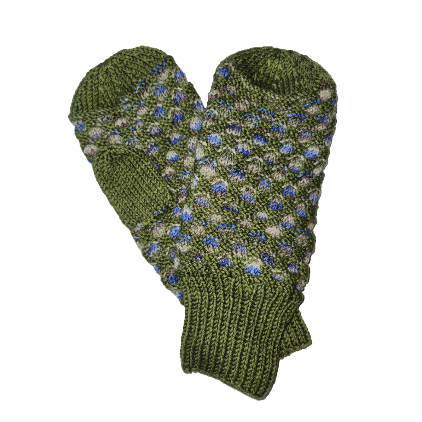 Hand Knit Newfoundland Style Honeycomb Mittens - Various Colors
